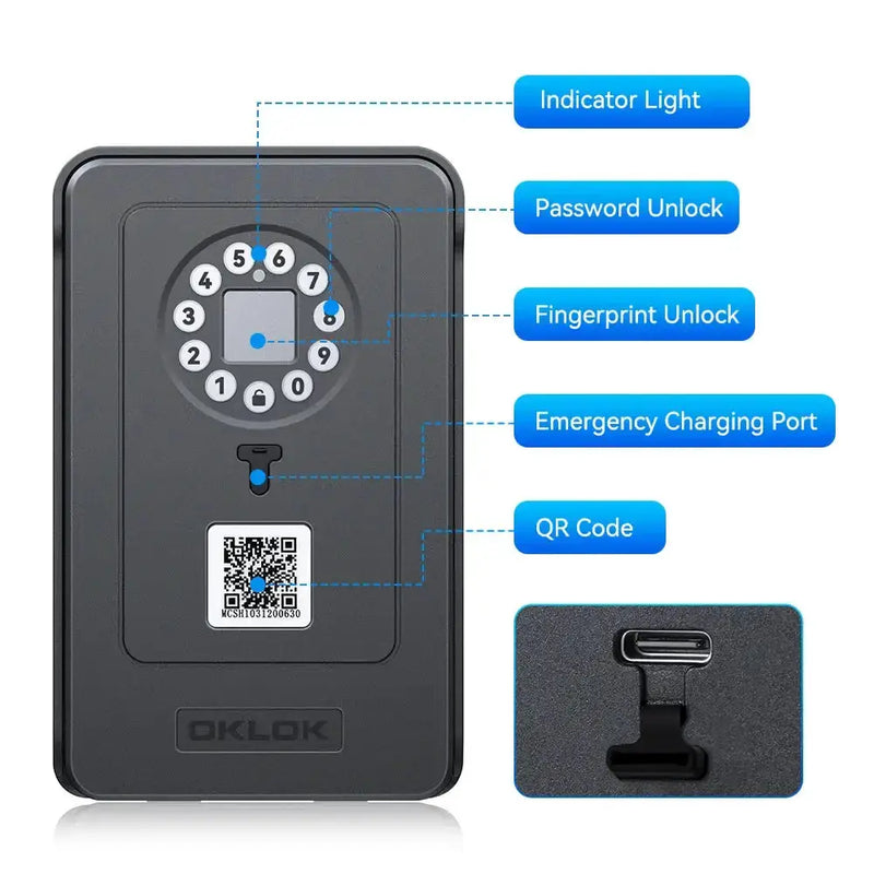 Smart Fingerprint Key Lock Box (different models available) by Habicare