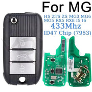 Habicare 3-Button Smart Flip Remote Key 433MHz ID47 Chip for MG HS, ZS, MG3, MG5, MG6 & Roewe RX5/RX8 3-Button Smart Flip Remote Key 433MHz ID47 Chip for MG HS, ZS, MG3, MG5, MG6 & Roewe RX5/RX8