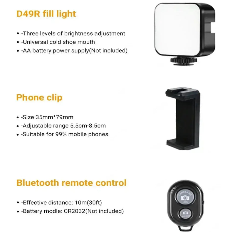 Smartphone Video Kit with Mic, LED Light & Tripod (2 types available) by Habicare