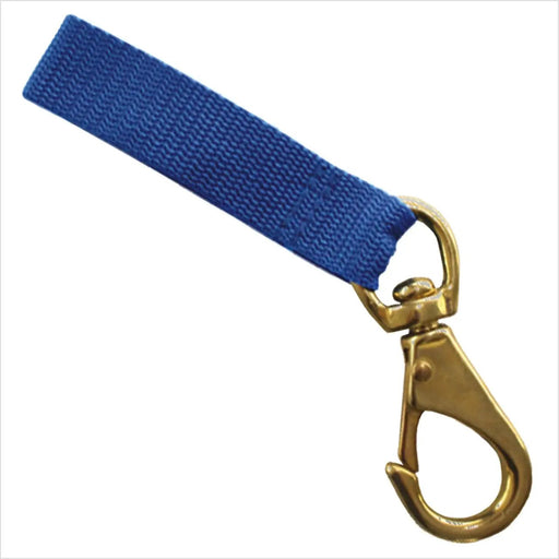 Brass Dive Catch Bag Swivel Snap and Lanyard Blue by NZ Diver