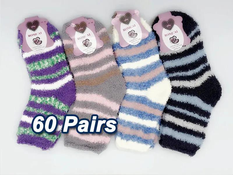 WHOLESALE - (60 Pairs) Soft & Warm Fleece Socks by dealonline.co.nz
