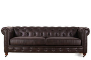BroDeals sofa Newell Chesterfield 3 Seater Sofa - Dark Brown Newell Chesterfield 3 Seater Sofa - Dark Brown