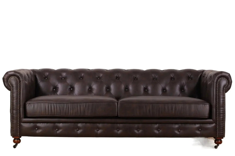BroDeals sofa Newell Chesterfield 3 Seater Sofa - Dark Brown Newell Chesterfield 3 Seater Sofa - Dark Brown