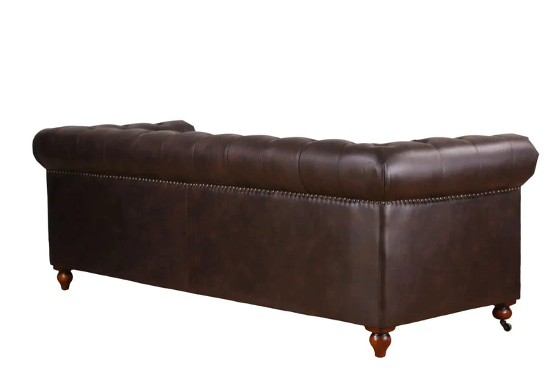 BroDeals sofa Newell Chesterfield 3 Seater Sofa - Dark Brown Newell Chesterfield 3 Seater Sofa - Dark Brown