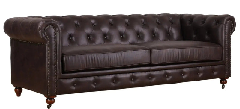 BroDeals sofa Newell Chesterfield 3 Seater Sofa - Dark Brown Newell Chesterfield 3 Seater Sofa - Dark Brown