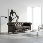 BroDeals sofa Newell Chesterfield 2 Seat Sofa - Dark Brown Newell Chesterfield 2 Seat Sofa - Dark Brown
