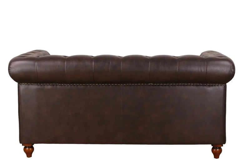 BroDeals sofa Newell Chesterfield 2 Seat Sofa - Dark Brown Newell Chesterfield 2 Seat Sofa - Dark Brown