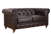 BroDeals sofa Newell Chesterfield 2 Seat Sofa - Dark Brown Newell Chesterfield 2 Seat Sofa - Dark Brown