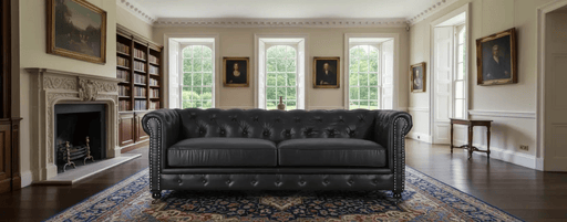 BroDeals sofa Newell Chesterfield 3 Seater Sofa - Black Newell Chesterfield 3 Seater Sofa - Black