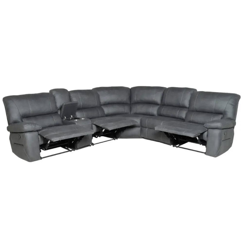 BroDeals sofa Robert Large Corner Recliner Suite - Jet Robert Large Corner Recliner Suite - Jet