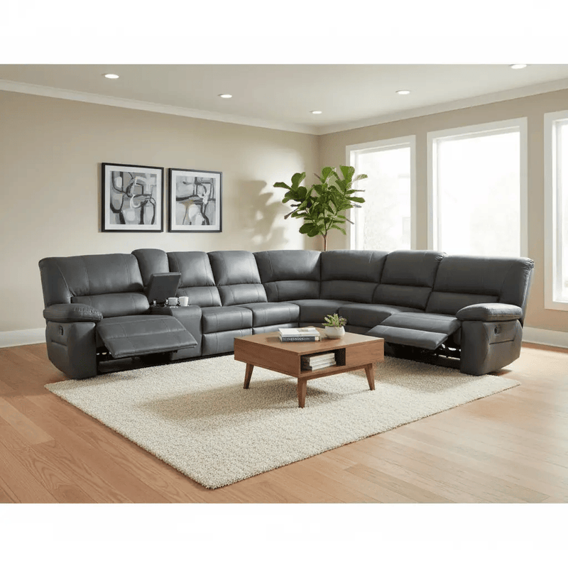 BroDeals sofa Robert Large Corner Recliner Suite - Jet Robert Large Corner Recliner Suite - Jet