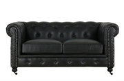 BroDeals Sofas Newell Chesterfield 2 Seater Sofa - Black Newell Chesterfield 2 Seater Sofa - Black