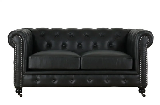 BroDeals Sofas Newell Chesterfield 2 Seater Sofa - Black Newell Chesterfield 2 Seater Sofa - Black