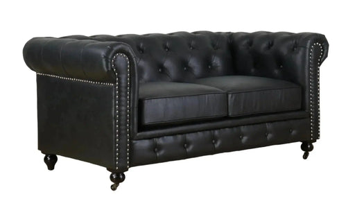 BroDeals Sofas Newell Chesterfield 2 Seater Sofa - Black Newell Chesterfield 2 Seater Sofa - Black
