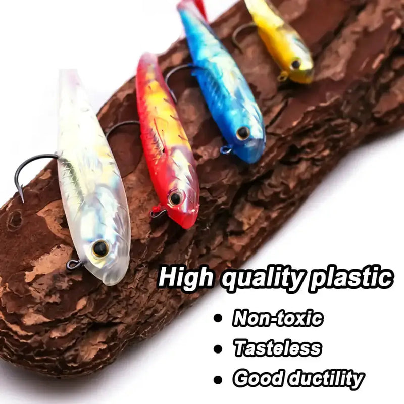 Soft Fishing Lures with Lead Head Jigs – Bass & Trout (Several quantities and colours available) by Habicare