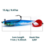 Soft Fishing Lures with Lead Head Jigs – Bass & Trout (Several quantities and colours available) by Habicare