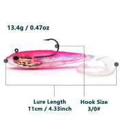 Soft Fishing Lures with Lead Head Jigs – Bass & Trout (Several quantities and colours available) by Habicare