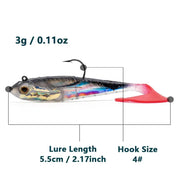 Soft Fishing Lures with Lead Head Jigs – Bass & Trout (Several quantities and colours available) by Habicare