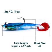 Soft Fishing Lures with Lead Head Jigs – Bass & Trout (Several quantities and colours available) by Habicare