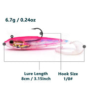 Soft Fishing Lures with Lead Head Jigs – Bass & Trout (Several quantities and colours available) by Habicare