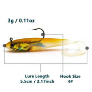 Soft Fishing Lures with Lead Head Jigs – Bass & Trout (Several quantities and colours available) by Habicare