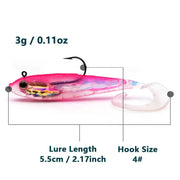 Soft Fishing Lures with Lead Head Jigs – Bass & Trout (Several quantities and colours available) by Habicare