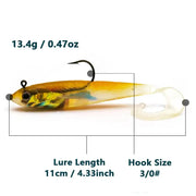 Soft Fishing Lures with Lead Head Jigs – Bass & Trout (Several quantities and colours available) by Habicare