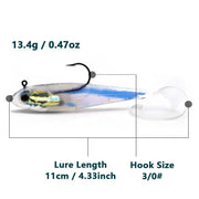 Soft Fishing Lures with Lead Head Jigs – Bass & Trout (Several quantities and colours available) by Habicare