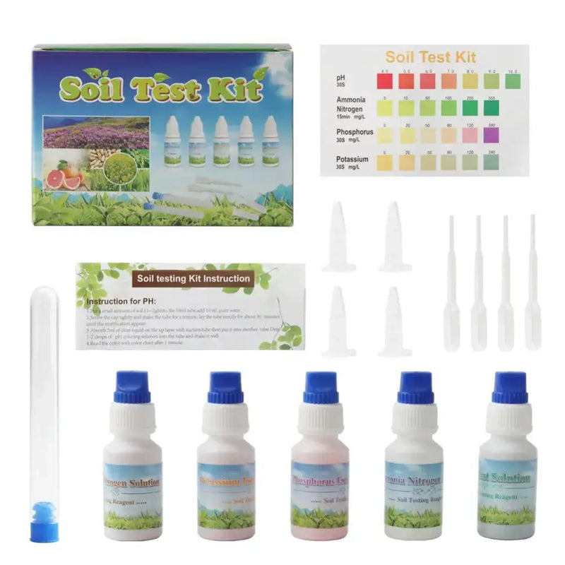 Soil Test Kit for pH, NPK & Nutrients for Garden & Farm by Habicare
