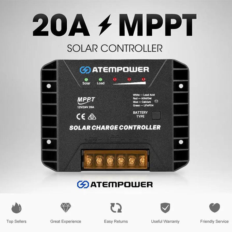 Atem Power 20A MPPT Solar Charge Controller Solar Panel Battery Regulator by salelink.co.nz