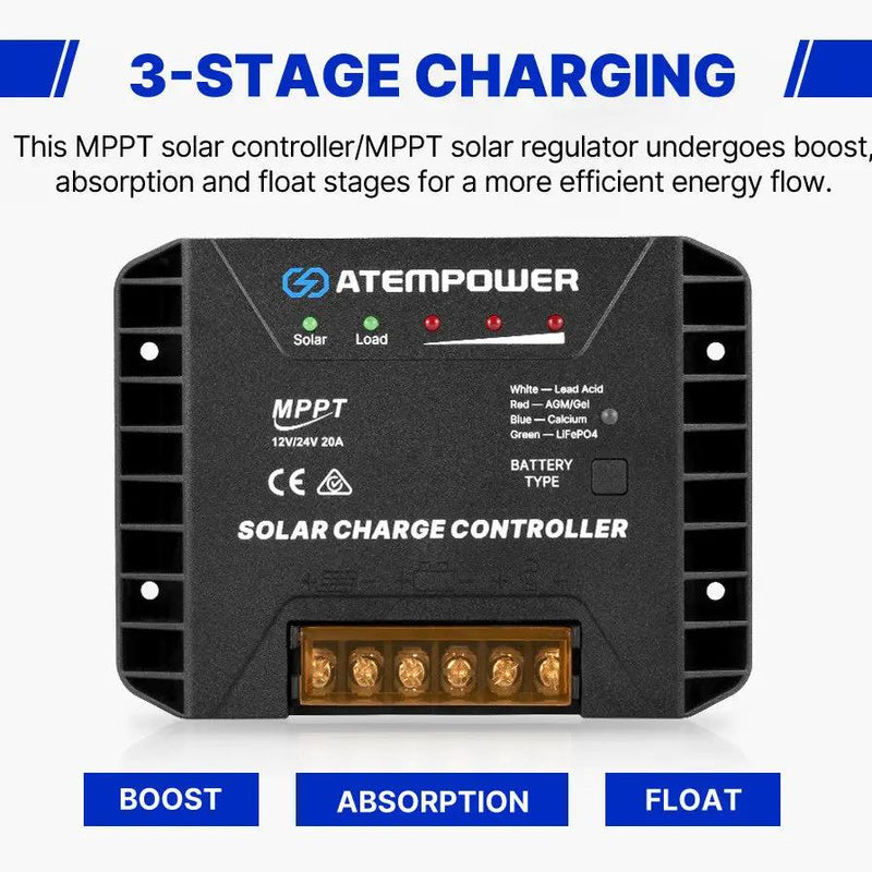Atem Power 20A MPPT Solar Charge Controller Solar Panel Battery Regulator by salelink.co.nz