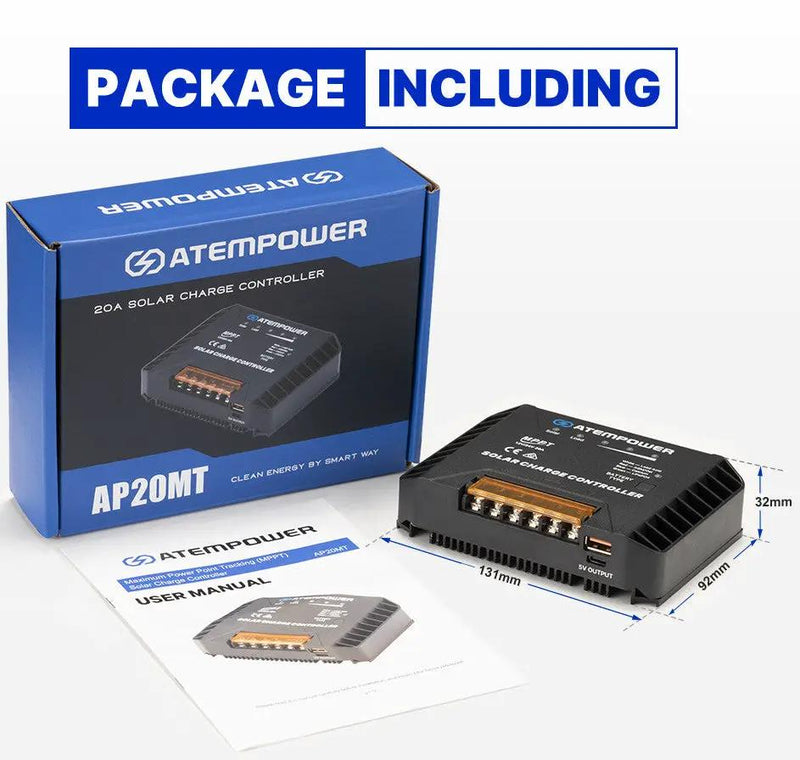 Atem Power 20A MPPT Solar Charge Controller Solar Panel Battery Regulator by salelink.co.nz