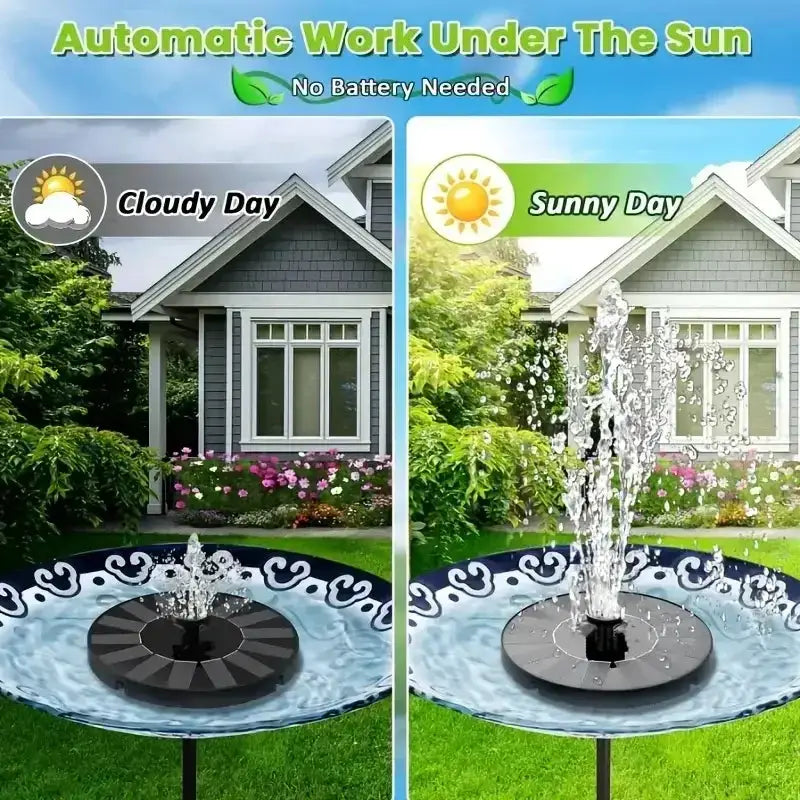 Solar Fountain Floating Pump – 13/16/18cm by Habicare