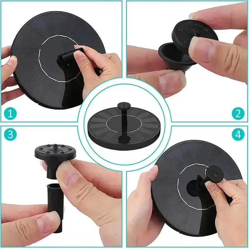 Solar Fountain Floating Pump – 13/16/18cm by Habicare