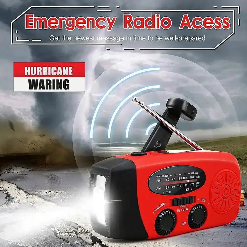 Solar Hand Crank Emergency Radio & Power Bank by Habicare