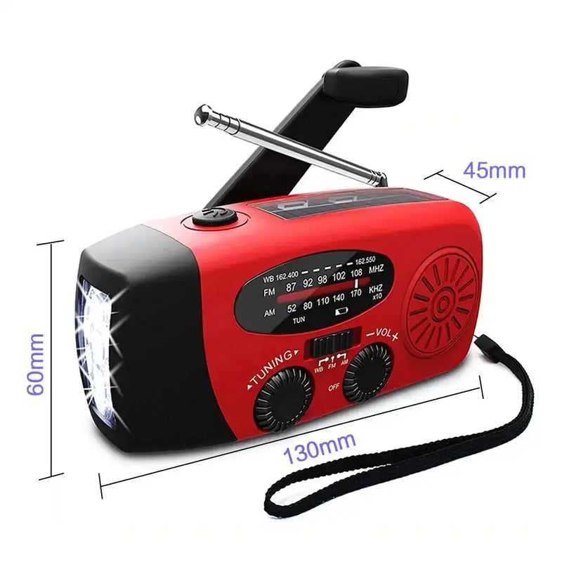Solar Hand Crank Emergency Radio & Power Bank by Habicare