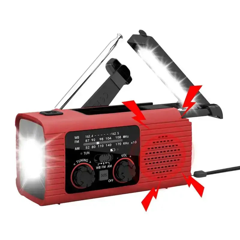 Solar Powered Hand Crank Survival Radio by Habicare