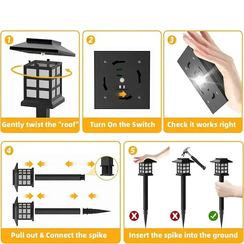 Solar LED Pathway Lights (2/4/6/8Pcs) by Habicare