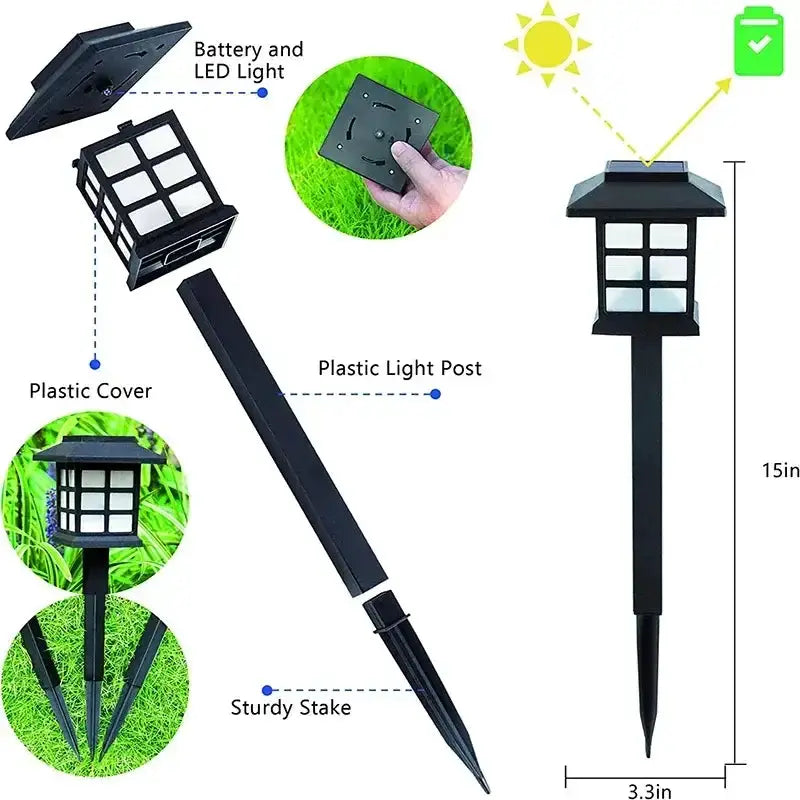 Solar LED Pathway Lights (2/4/6/8Pcs) by Habicare