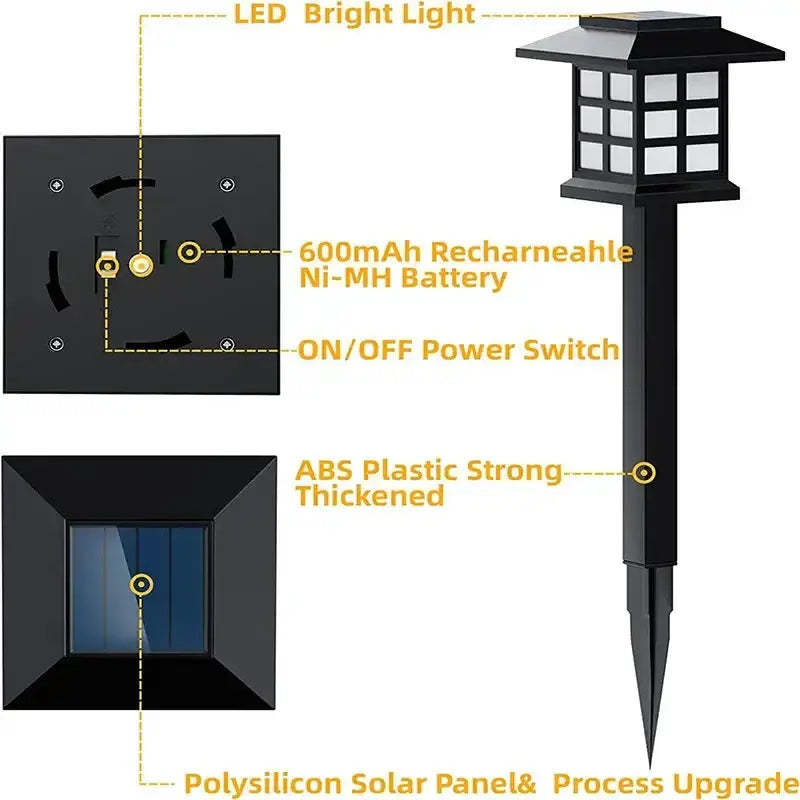 Solar LED Pathway Lights (2/4/6/8Pcs) by Habicare