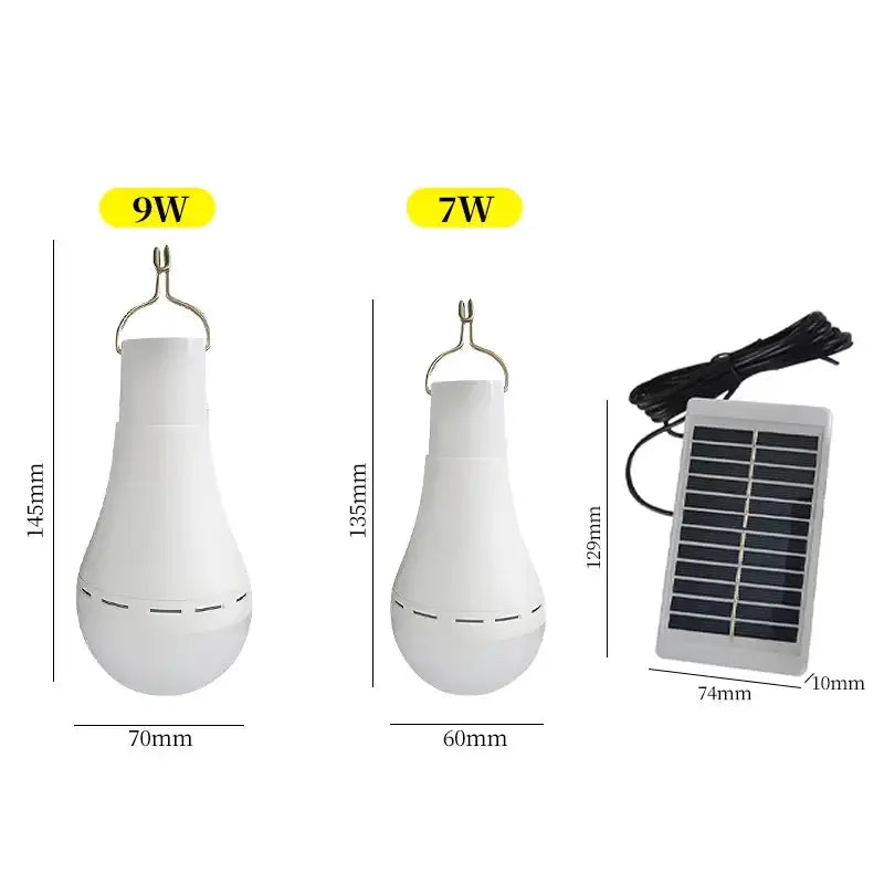 Solar USB Rechargeable Hanging Emergency Waterproof Camping Light by Habicare