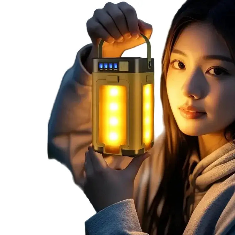Foldable Solar Camping Light 2000mAh with Power Bank & Digital Display by Habicare
