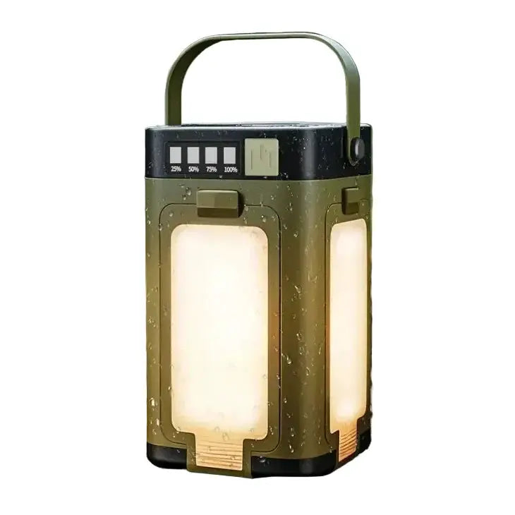 Foldable Solar Camping Light 2000mAh with Power Bank & Digital Display by Habicare