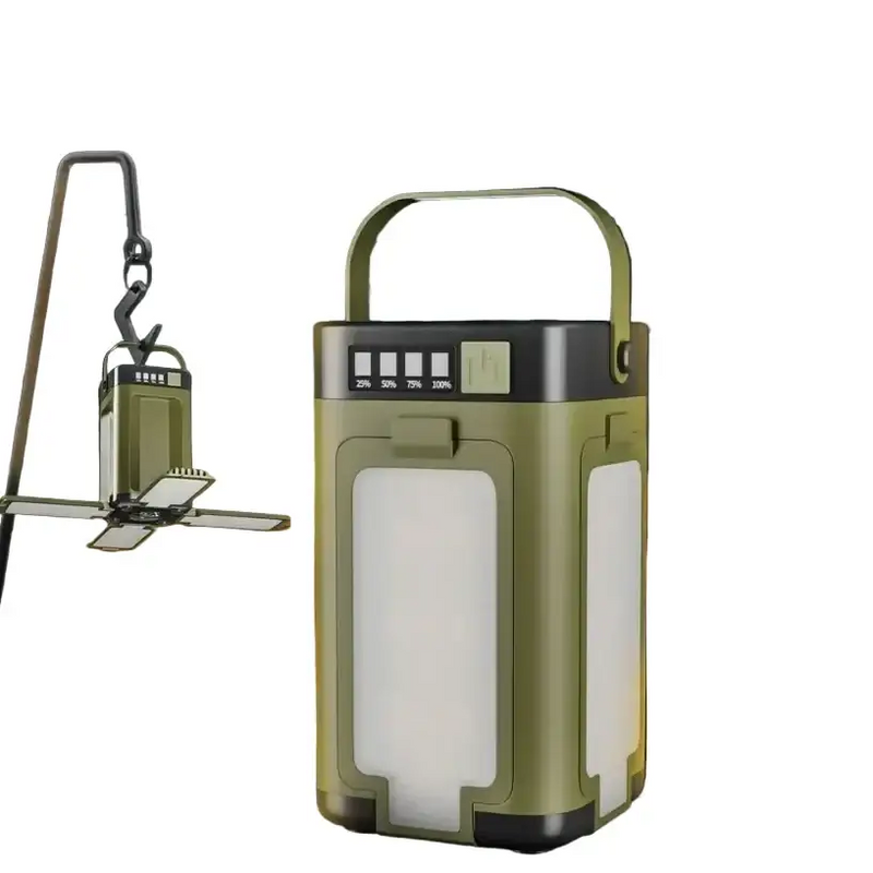 Foldable Solar Camping Light 2000mAh with Power Bank & Digital Display by Habicare