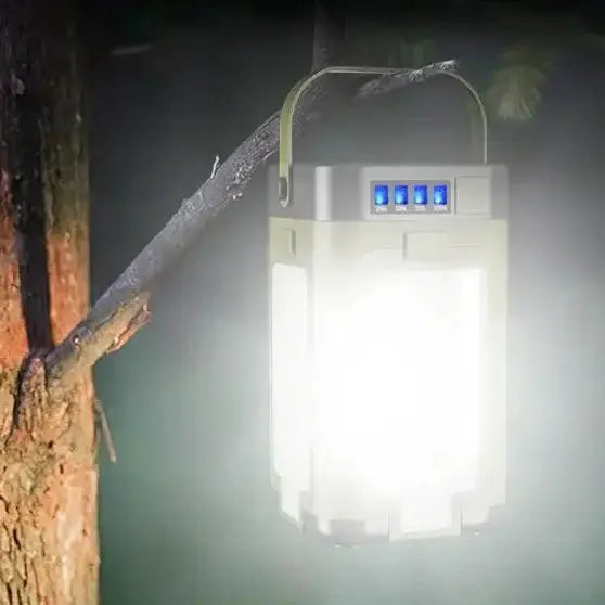 Foldable Solar Camping Light 2000mAh with Power Bank & Digital Display by Habicare