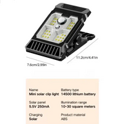 Habicare Solar Powered Outdoor Clip On Lamp With Motion Sensor For Gardens Solar Powered Outdoor Clip On Lamp With Motion Sensor