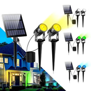 Habicare IP65 Solar LED Spotlight Kit for Outdoor Garden and Landscape Lighting IP65 Solar LED Spotlight Kit for Outdoor Lighting