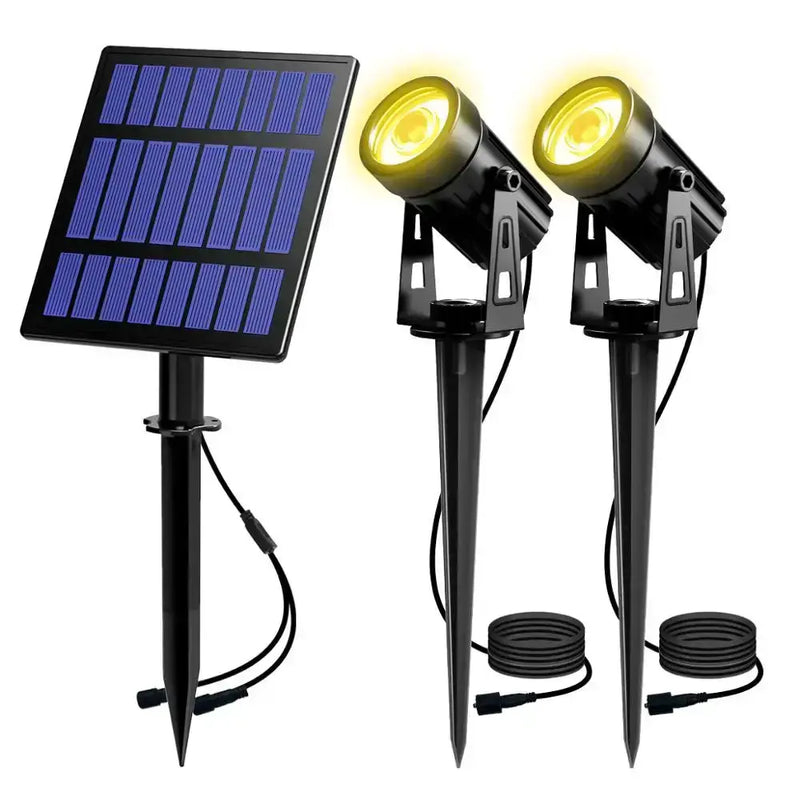 Habicare IP65 Solar LED Spotlight Kit for Outdoor Garden and Landscape Lighting IP65 Solar LED Spotlight Kit for Outdoor Lighting