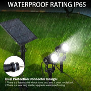 Habicare IP65 Solar LED Spotlight Kit for Outdoor Garden and Landscape Lighting IP65 Solar LED Spotlight Kit for Outdoor Lighting