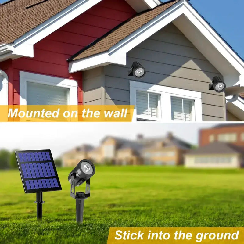 Habicare IP65 Solar LED Spotlight Kit for Outdoor Garden and Landscape Lighting IP65 Solar LED Spotlight Kit for Outdoor Lighting
